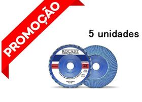 5 Peças Disco De Lixa Flap 180 X 22 7' X 7/8 G 40 Zirconia