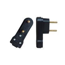 5 Peças Plugue Pino Macho 90 Lateral 20A 2P Preto Voltim