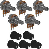 5 Peças Potenciômetro Linear 10k Com Knob