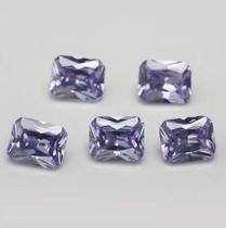 5 Pedras Zircônias Para Pingente Anel Brincos 7 mm x 5 mm Cores Roxa Alta Qualidade