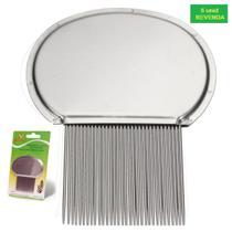 5 Pente Fino Piolho Aço Inox Ferro Lêndeas Criança Blister Atacado