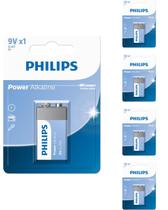 5 Pilha Bateria 9 Volts Alcalina Philips 6LR61 5 Pilha Bateria 9 Volts Alcalina Philips 6LR61