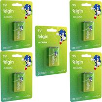 5 pilha bateria 9v alcalina elgin 5 cartela 5 pilha bateria 9v alcalina elgin 5 cartela