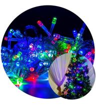 5 Pisca Pisca Natal 10 Metros 100 Led Coloridos 8 Funções