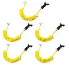 5 Pistola De Ar Botão Mangueira Cabine Caminhão Amarela