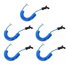 5 Pistola De Ar Botão Mangueira Cabine Caminhão Azul