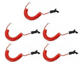 5 Pistola De Ar Botão Mangueira Cabine Caminhão Vermelha