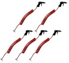 5 Pistola De Ar Gatilho Mangueira Cabine Caminhão Vermelha