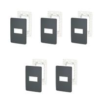 5 Placa/Espelho 1 Mod Stellar Black 4x2 S730101294 Orion Schneider 5 Placa/Espelho 1 Mod Stellar Black 4x2 S730101294 Orion Schneider