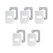 5 Placa Espelho 4x2 1 Mod Branca Miluz S3B77110 Com Suporte 5 Placa Espelho 4x2 1 Mod Branca Miluz S3B77110 Com Suporte