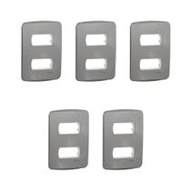 5 Placa/Espelho Alumínio 4X2 2 Mod S3B77122 Miluz Schneider