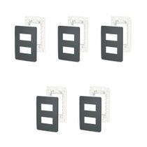 5 Placa/Espelho Stellar Black 4x2 S730121294 Orion Schneider 5 Placa/Espelho Stellar Black 4x2 S730121294 Orion Schneider