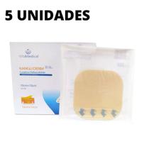 5 Placas Curativo Hidrocoloide Extrafino Esterilizado 10x10cm