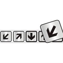 5 Placas de Alumínio Auto-Adesiva 5x5cm Seta -100 CG - SINALIZE