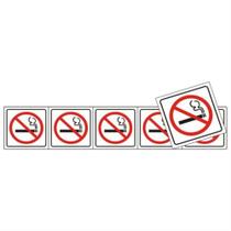 5 Placas de Poliestireno Auto-Adesiva 5x5cm Proibido Fumar - 200 AU - SINALIZE 5 Placas de Poliestireno Auto-Adesiva 5x5cm Proibido Fumar - 200 AU - SINALIZE
