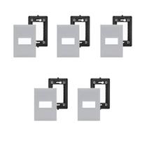 5 Placas Espelhos 4x2 1 Módulo Cinzas Legrand Pial Plus+ 618501CZ+ 5 Placas Espelhos 4x2 1 Módulo Cinzas Legrand Pial Plus+ 618501CZ+