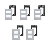 5 Placas Espelhos 4x2 2 Módulo Cinzas Legrand Pial Plus+ 618506CZ+ 5 Placas Espelhos 4x2 2 Módulo Cinzas Legrand Pial Plus+ 618506CZ+