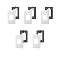 5 Placas Espelhos 4x2 2 Módulos Brancas Legrand PialPlus+ 618502BC+