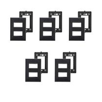 5 Placas Espelhos 4x2 2 Módulos Pretas Legrand PialPlus+ 618506PT+ 5 Placas Espelhos 4x2 2 Módulos Pretas Legrand PialPlus+ 618506PT+