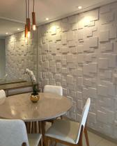 5 Placas Revestimento 3D 50x 50cm Parede Kit 0,5mm Geométrico Decoração Casa ALto Impacto Duravel Lavavel Sala Cozinha 5 Placas Revestimento 3D 50x 50cm Parede Kit 0,5mm Geométrico Decoração Casa ALto Impacto Duravel Lavavel Sala Cozinha