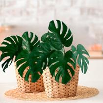 5 Plantas artificiais linha luxo Costela de Adão ótima Opção para Decoração de Mesa em apartamentos DE0524