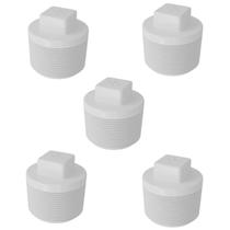 5 Plug Bujão Pvc Roscável De 1/2 Polegada