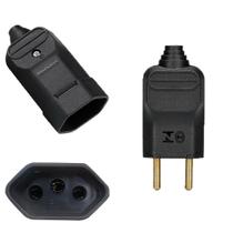 5 Plug Plugue Macho 2 Pinos + 5 Tomadas Fêmea 3 Pinos 20a Preto Margirius