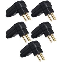 5 Plug Plugue Macho 3 Pinos 10a 90 Graus Prensa Cabos Preto Margirius 5 Plug Plugue Macho 3 Pinos 10a 90 Graus Prensa Cabos Preto Margirius