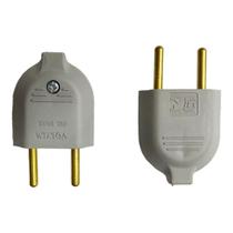 5 Plugue Pino Macho Reto 2P 10A Cinza