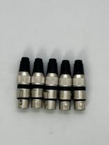 5 Plugues Canom Xlr Femea Linha Q34 Csr 3 Pinos