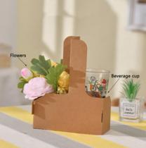 5 Porta Buque Porta copo x2 de papel biodegradável para Flores rosas - Copos Bolha