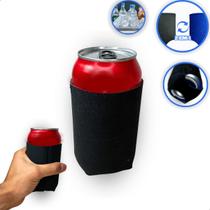 5 Porta Lata 350ml Em Neoprene Preto Viagem Cerveja Térmico