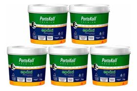 5 Portokoll Rejunte Epóxi Porcelanato 1kg Preto Intenso