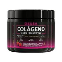 5 Potes Colágeno Verisol Com Ácido Hialurônico Premium e Vitaminas e Minerais, Pele, Cabelos e Unhas, Sabor Frutas Vermelhas 5 Potes Colágeno Verisol Com Ácido Hialurônico Premium e Vitaminas e Minerais, Pele, Cabelos e Unhas, Sabor Frutas Vermelhas