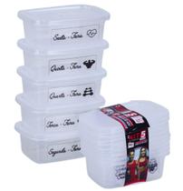 5 Potes Marmita Fitness 500 ml BPA Free Organizador de Alimentos 5 Potes Marmita Fitness 500 ml BPA Free Organizador de Alimentos