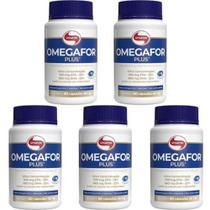 5 Potes - OmegaFor Plus - 60 Cápsulas 1g - Vitafor