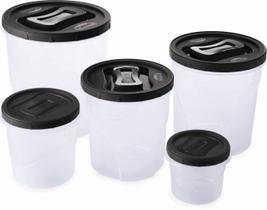 5 Potes Para Mantimento Arroz 5kg Feijão Farinha Plasútil 5 Potes Para Mantimento Arroz 5kg Feijão Farinha Plasútil