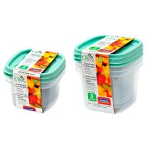 5 Potes plásticos mantimentos 500ml 1200ml Vasilha marmita tapoer tupperware tapuer verde plasútil