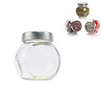 5 Potes Porta Condimentos Vidro Tampa Cromada 100ml 5 Potes Porta Condimentos Vidro Tampa Cromada 100ml