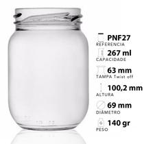 5 Potes Vidro p/ Leite Materno Com Tampas Plasticas BPA Free