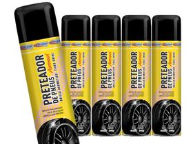 5 preteador de pneus spray aerossol brilho prolongado