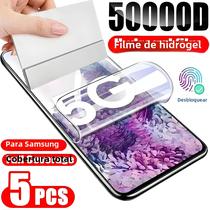 5 Protetores de Tela de Hidrogel para Samsung Galaxy S20, S21, S22, S23, Note 8, 9, 10, 20 e Ultra