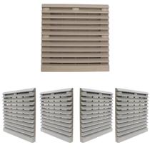 5 Protetores Plástico Ventilador Com Filtro 150mm Cinza