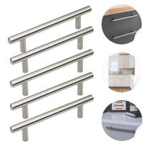 5 Puxador em Aço Inox 128mm Para Móveis Gaveta Porta Armário 5 Puxador em Aço Inox 128mm Para Móveis Gaveta Porta Armário