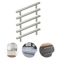 5 Puxador em Aço Inox 160mm Para Móveis Gaveta Porta Armário 5 Puxador em Aço Inox 160mm Para Móveis Gaveta Porta Armário