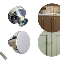 5 Puxador Moderno Redondo Para Móveis Armário Porta Gaveta 5 Puxador Moderno Redondo Para Móveis Armário Porta Gaveta