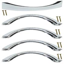 5 Puxadores Para Armario Baumino Itatiaia De 128mm Cromado