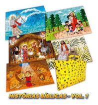 5 Quebra Cabeça com Lindas Historias Gospel Vol 1 Infantil - Akikola