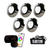 5 Refletor Inox RGB 9W + Control. SmartLux + Fonte 5A 60W 5 Refletor Inox RGB 9W + Control. SmartLux + Fonte 5A 60W