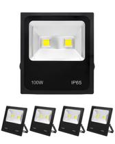 5 Refletor Led Alumínio Rgb 100w Preto 5 Refletor Led Alumínio Rgb 100w Preto